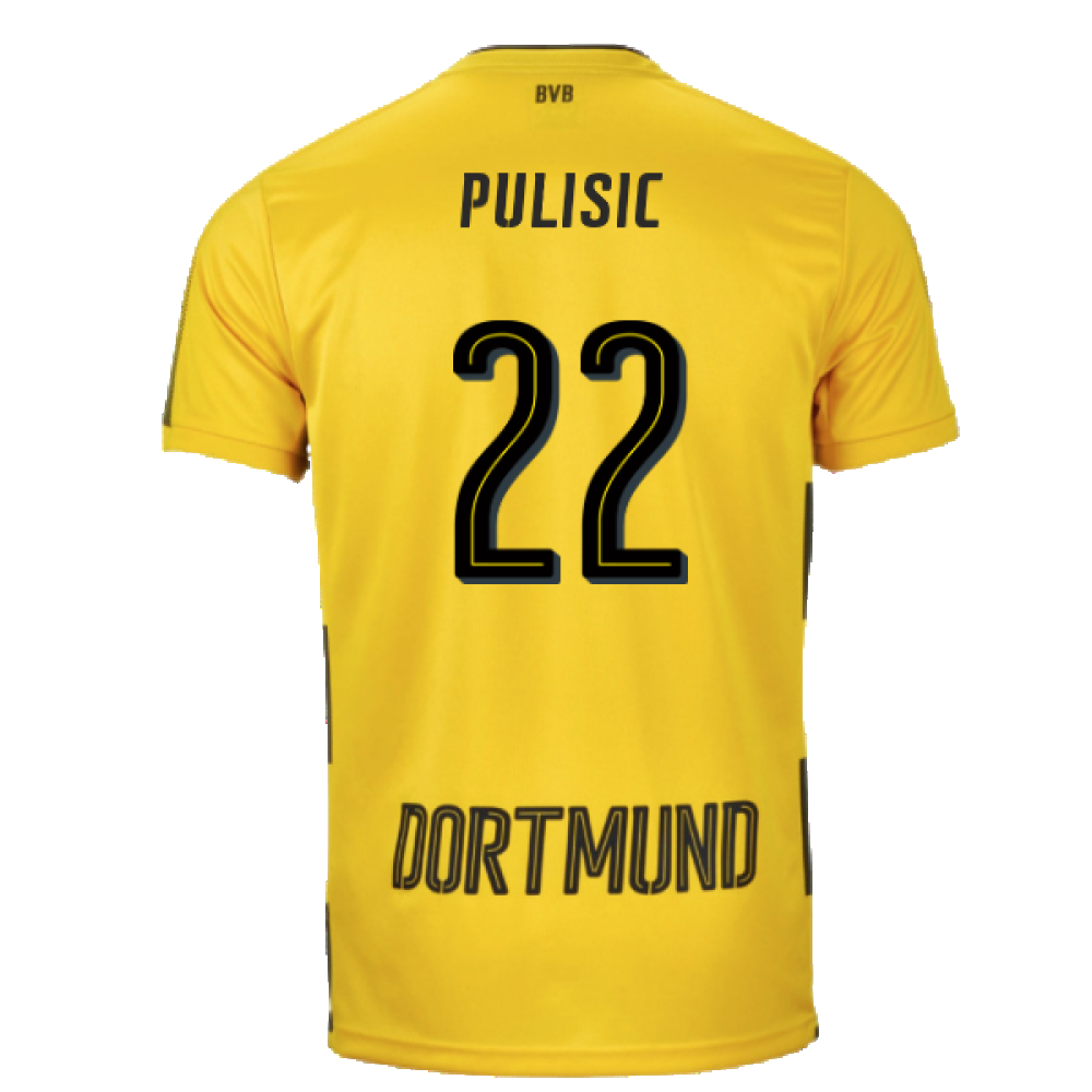 Borussia Dortmund 2017-18 Home Shirt (S) (Very Good) (Pulisic 22)_1
