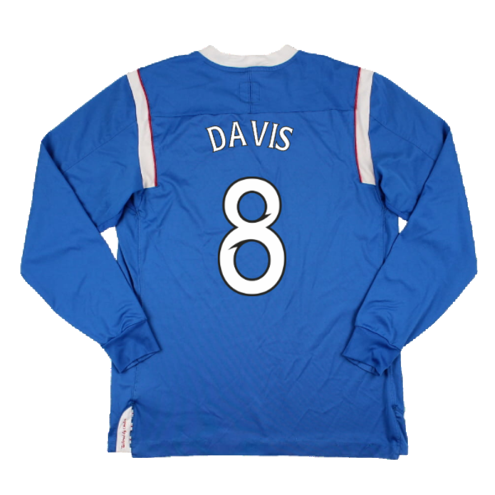 Rangers 2011-12 Home Long Sleeve Shirt (Sponsorless) (S) (Good) (Davis 8)_1