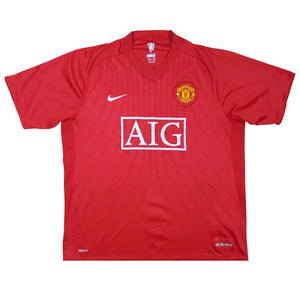 Manchester United 2007-09 Home Shirt (M) (Very Good)_0