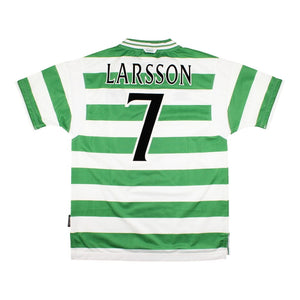 Celtic 1999-00 Home Shirt - Larsson #7 ((Mint) L)_0