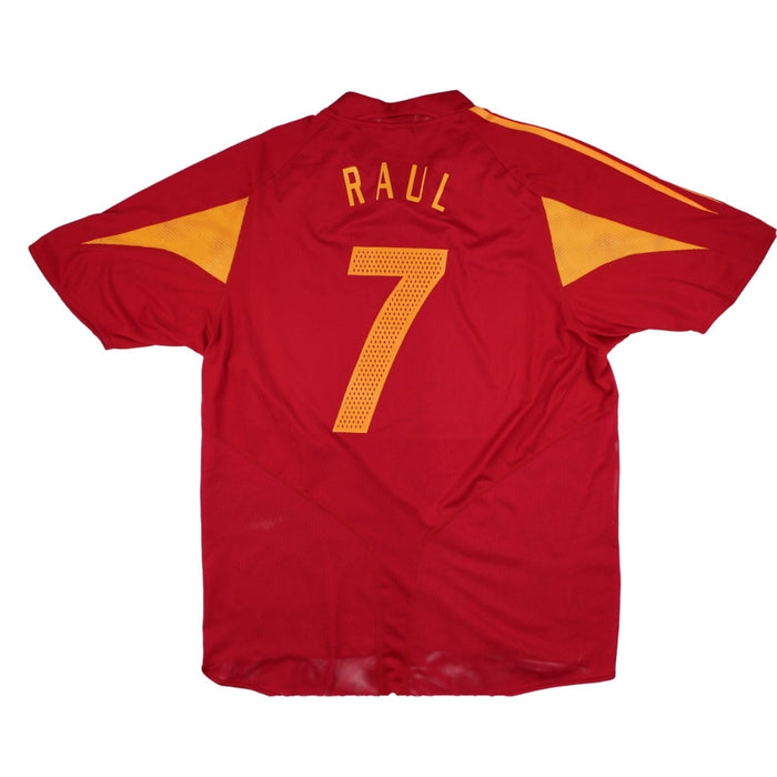 Spain 2004-06 Home Shirt (Raul #7) ((Very Good) L)