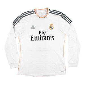 Real Madrid 2013-14 Home Long Sleeve Shirt (Bale #11) ((Very Good) L)_1