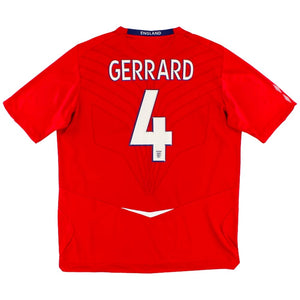 England 2008 Away Shirt (Gerrard #4) ((Excellent) XL)_0