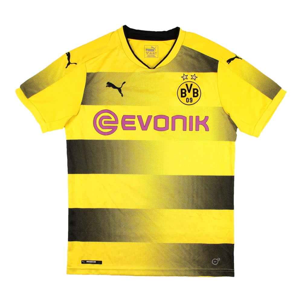 Borussia Dortmund 2017-18 Home Shirt (Aubameyang #17) (Excellent)_1