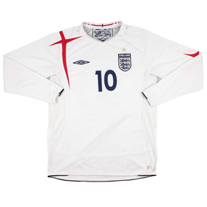 England 2005-07 L/S Home Shirt (Owen #10) (L) (Excellent)_1