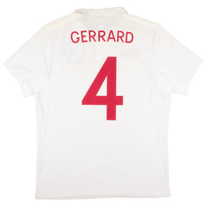 England 2010-12 Home Shirt (Gerrard #4) (L) (Excellent)_0