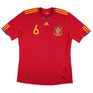 Spain 2010-11 Home Shirt (Iniesta #6) (L) (Excellent)_1