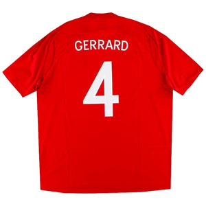 England 2010-11 Away Shirt (Gerrard #4) (M) (Excellent)_0