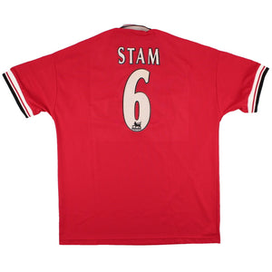 Manchester United 1998-00 Home Shirt (Stam #6) (XL) (Excellent)_0