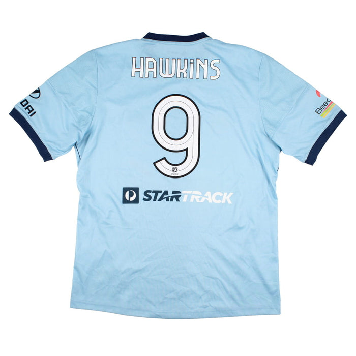 Sydney FC 2014-15 Home Shirt (L) Hawkins #9 (Very Good)