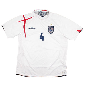 England 2005-07 Home Shirt (XL) Gerrard #4 (Very Good)_1