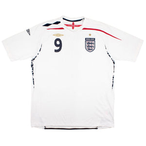 England 2007-09 Home Shirt (XL) Rooney #9 (Very Good)_1