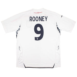 England 2007-09 Home Shirt (XL Boys) Rooney #9 (Excellent)_0