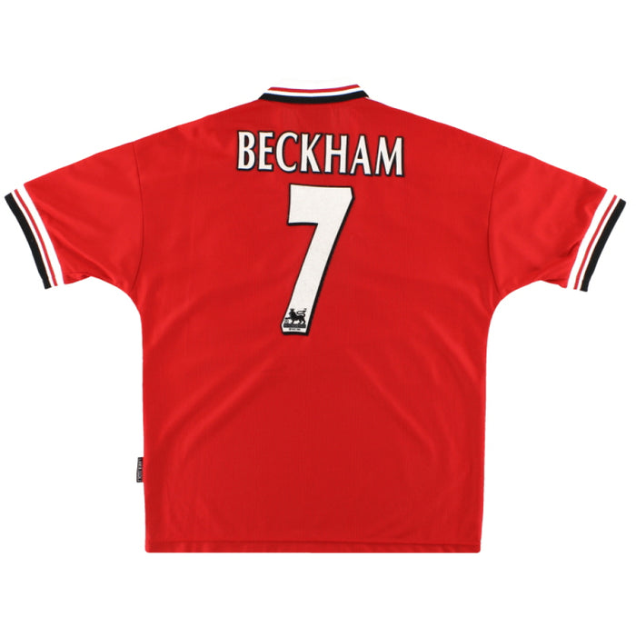 Manchester United 1998-2000 Home Shirt (Beckham #7) (Youth 11) (Excellent)