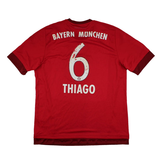 Bayern Munich 2015-16 Home Shirt (L) Thiago #6 (Fair)