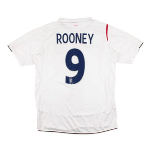 England 2006-08 Home Shirt (Rooney #9) (L) (Very Good)_0