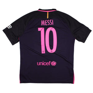 Barcelona 2016-17 Away Shirt (Sponsorless) (XL) Messi #10 (Very Good)_0