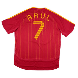 Spain 2006-08 Home Shirt (XL) Raul #7 (Very Good)_0