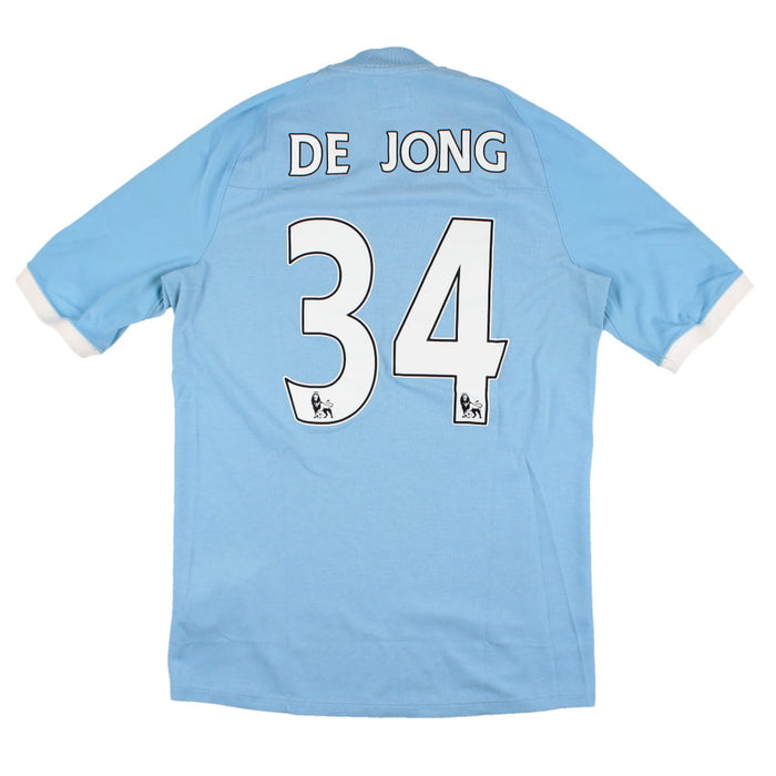 Manchester City 2010-11 Home Shirt (De Jong 34) (S) (Very Good)
