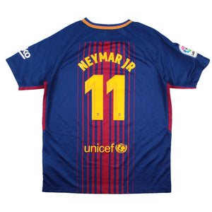 Barcelona 2017-18 Home Shirt (Neymar Jr #11) (XLB) (Mint)_0