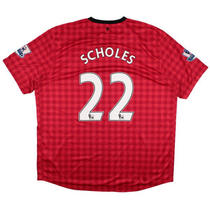 Manchester United 2012-13 Home Shirt (2XL) Scholes #22 (Good)_0