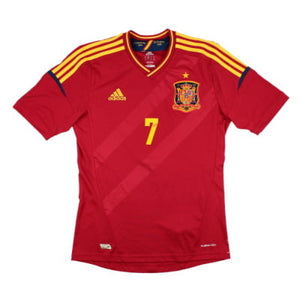 Spain 2012-13 Home Shirt (S) (Good) (Xavi 8)_3