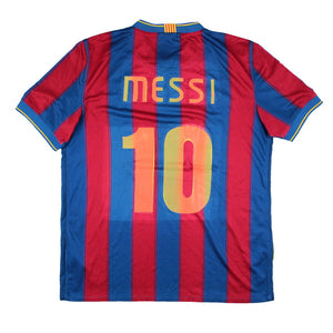 Barcelona 2009-10 Home Shirt (Messi #10) (M) (Good)_0