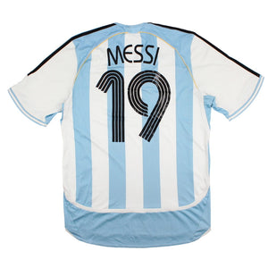 Argentina 2006-08 Home Shirt (M) Messi #19 (Good)_0