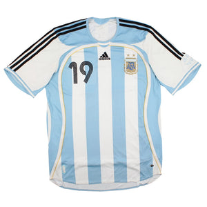 Argentina 2006-08 Home Shirt (M) Messi #19 (Good)_1