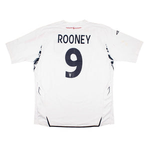 England 2007-2009 Home Shirt (XL) Rooney #9 (Good)_0