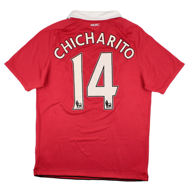 Manchester United 2010-11 Home Shirt (M) Chicharito #14 (Very Good)_0