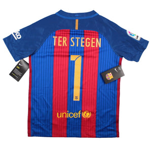 Barcelona 2016-17 Home Shirt (Kids) (MB) (Ter Stegen #1) (BNWT)_0