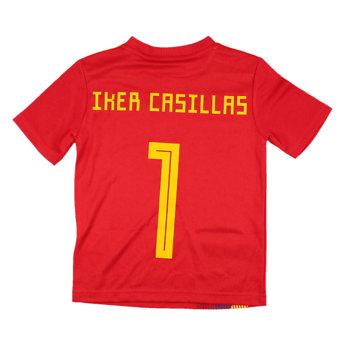 Spain 2018-20 Home Shirt (XSB) Casillas #1 (Mint)