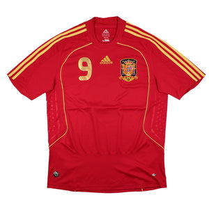 Spain 2008-2009 Home Shirt (M) F.Torres #9 (Very Good)_1