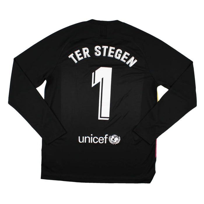 Barcelona 2019-20 Long Sleeve Champions League Goalkeeper Shirt (L) Ter Stegen #1 (Very Good)