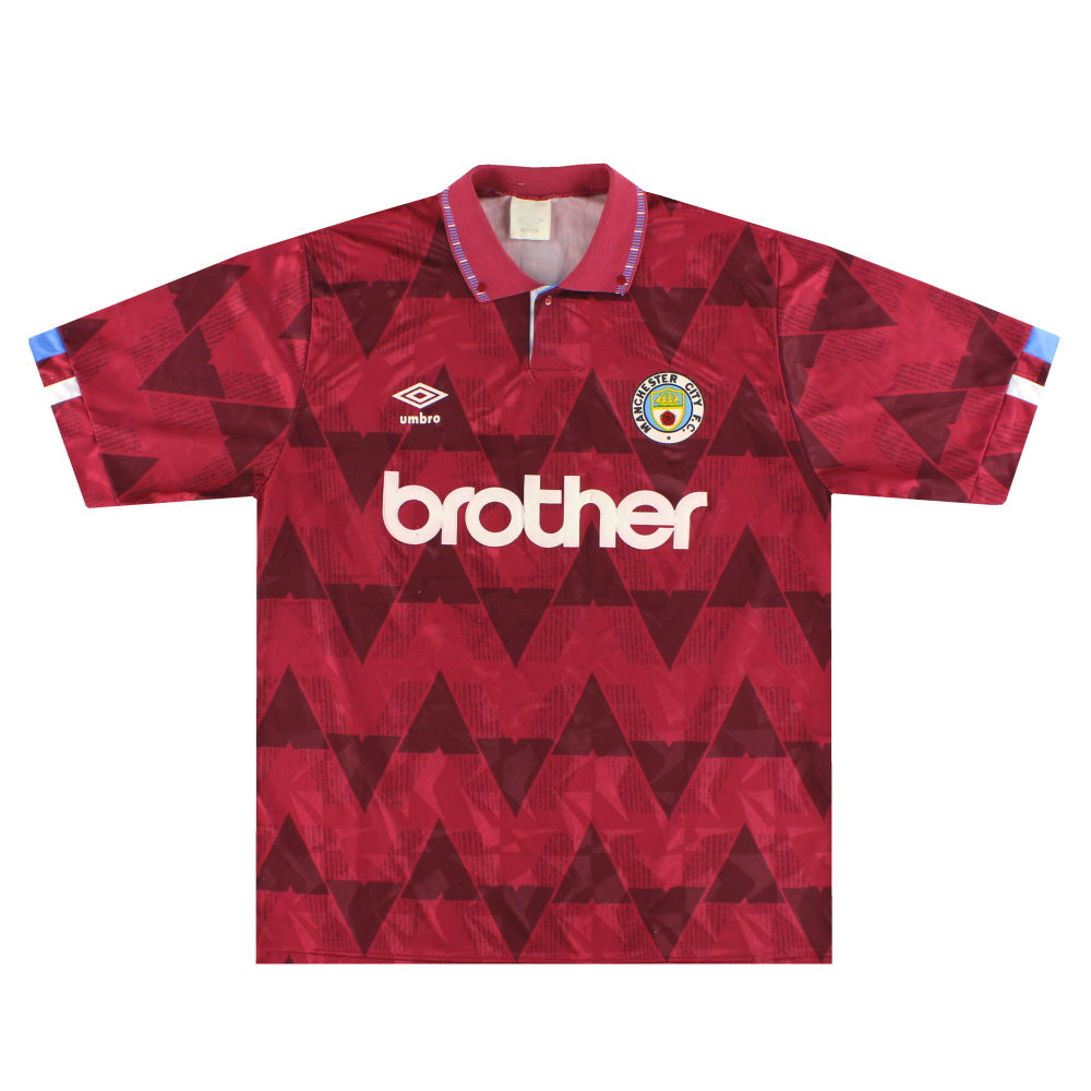 1990-92 Manchester City Umbro Away Shirt XL