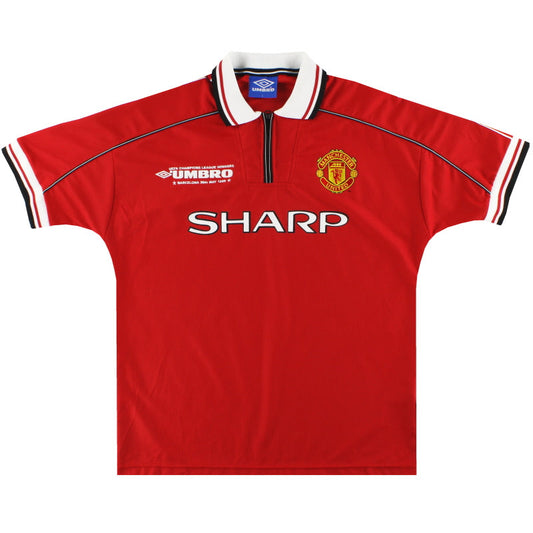 1998-00 Manchester United Umbro 'CL Winners' Home Shirt L
