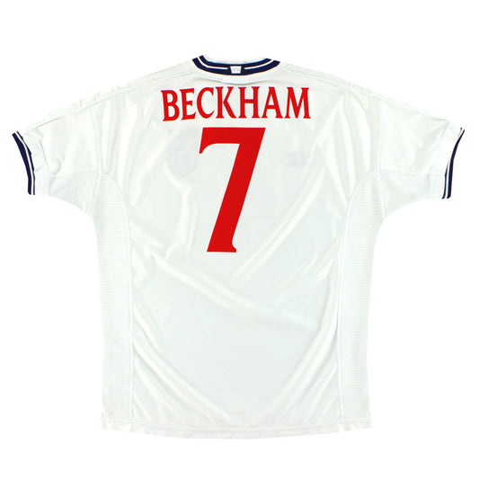 1999-01 England Umbro Home Shirt Beckham #7 *Mint* XL