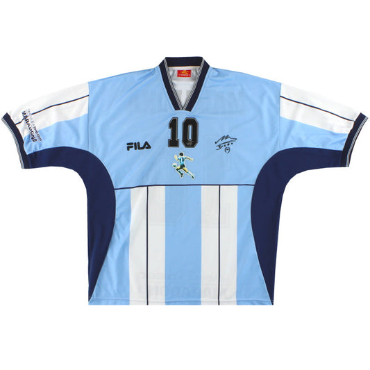 2001 Argentina Fila Diego Maradona Testimonial Shirt Maradona #10 M