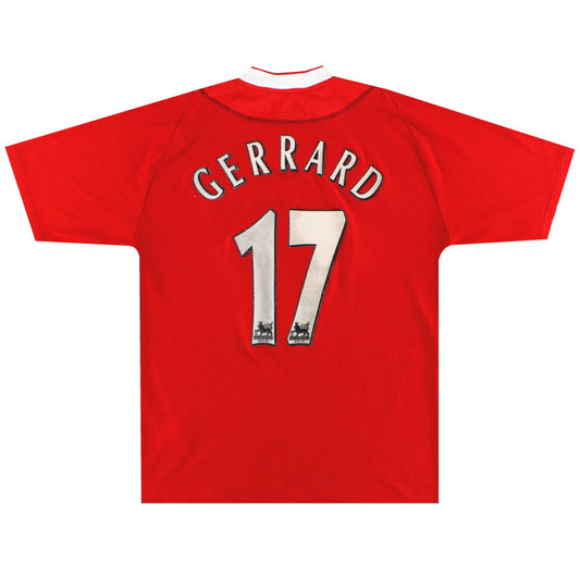 2002-04 Liverpool Reebok Home Shirt Gerrard #17 XL