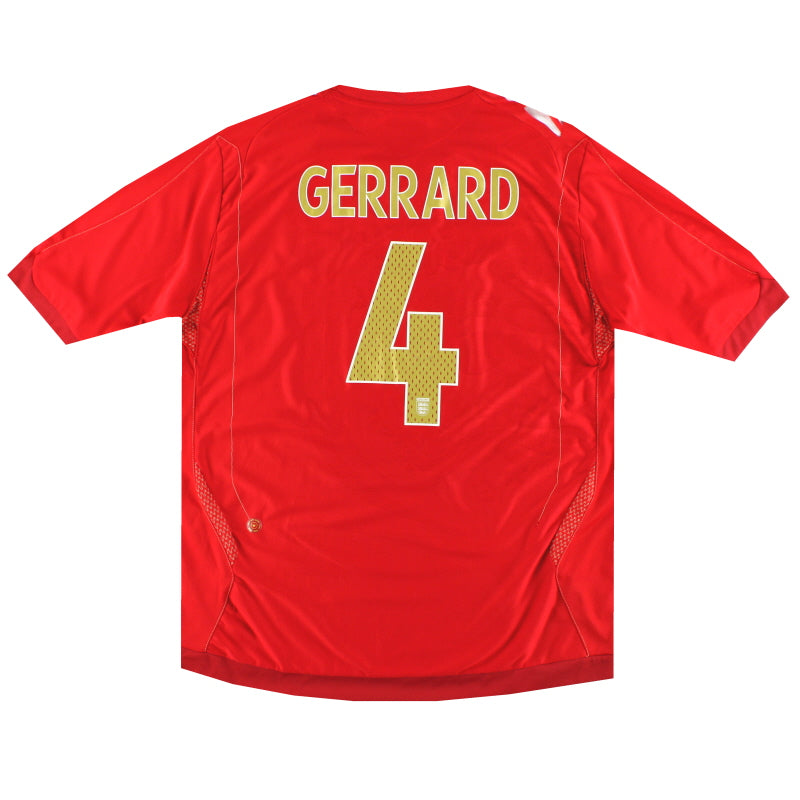 2006-08 England Umbro Away Shirt Gerrard #4 *Mint* L