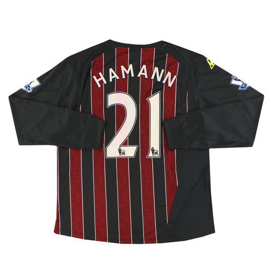 2008-09 Manchester City Le Coq Sportif Away Shirt Hamann #12 L/S *Mint* XL