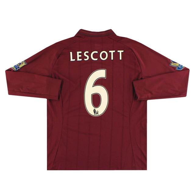 2012-13 Manchester City Umbro Away Shirt Lescott #6 L/S *Mint* L