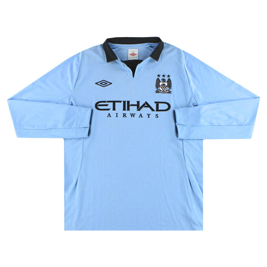 2012-13 Manchester City Umbro Home Shirt L/S XL