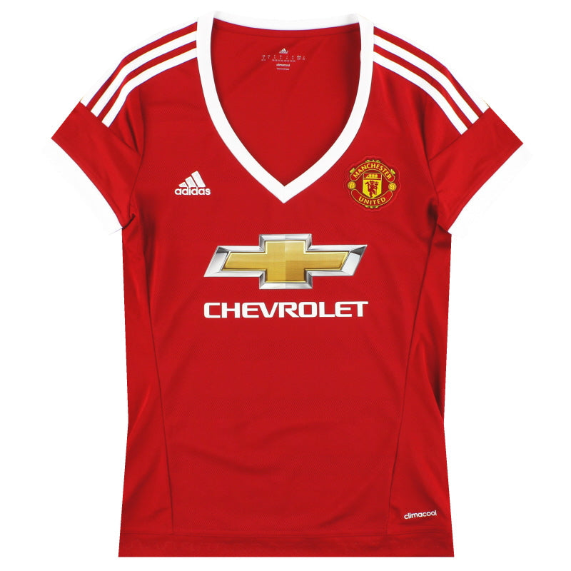 2015-16 Manchester United adidas Women's Home Shirt *Mint* S