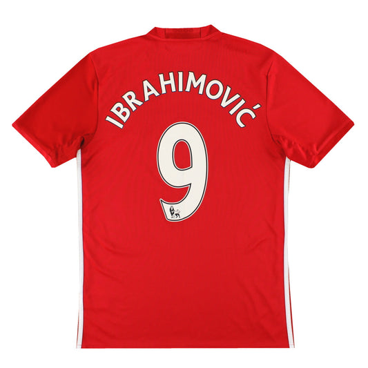 2016-17 Manchester United adidas Home Shirt Ibrahimovic #9 M