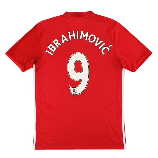 2016-17 Manchester United adidas Home Shirt Ibrahimovic #9 M