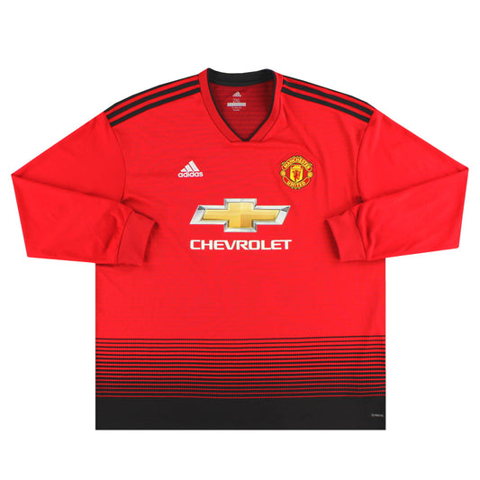 2018-19 Manchester United adidas Home Shirt L/S XXL