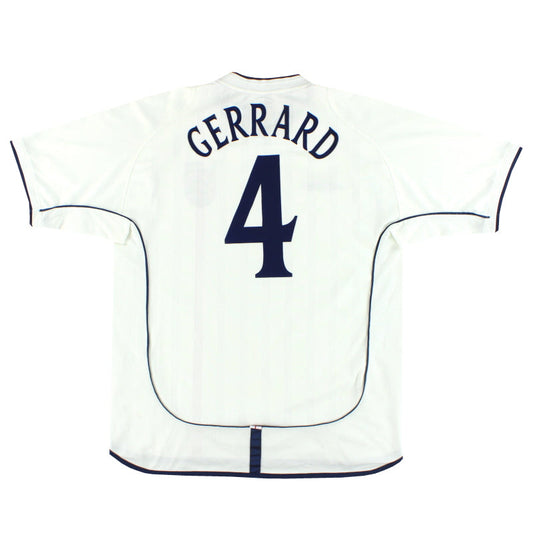 2001-03 England Umbro Home Shirt Gerrard #4 L