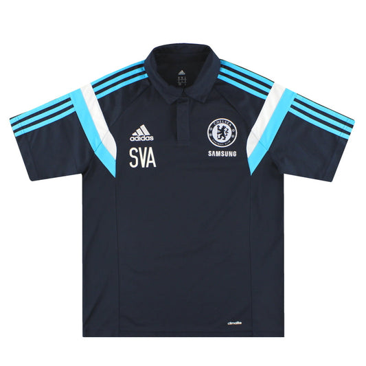 2014-15 Chelsea adidas Player Issue Polo Shirt 'SVA' M
